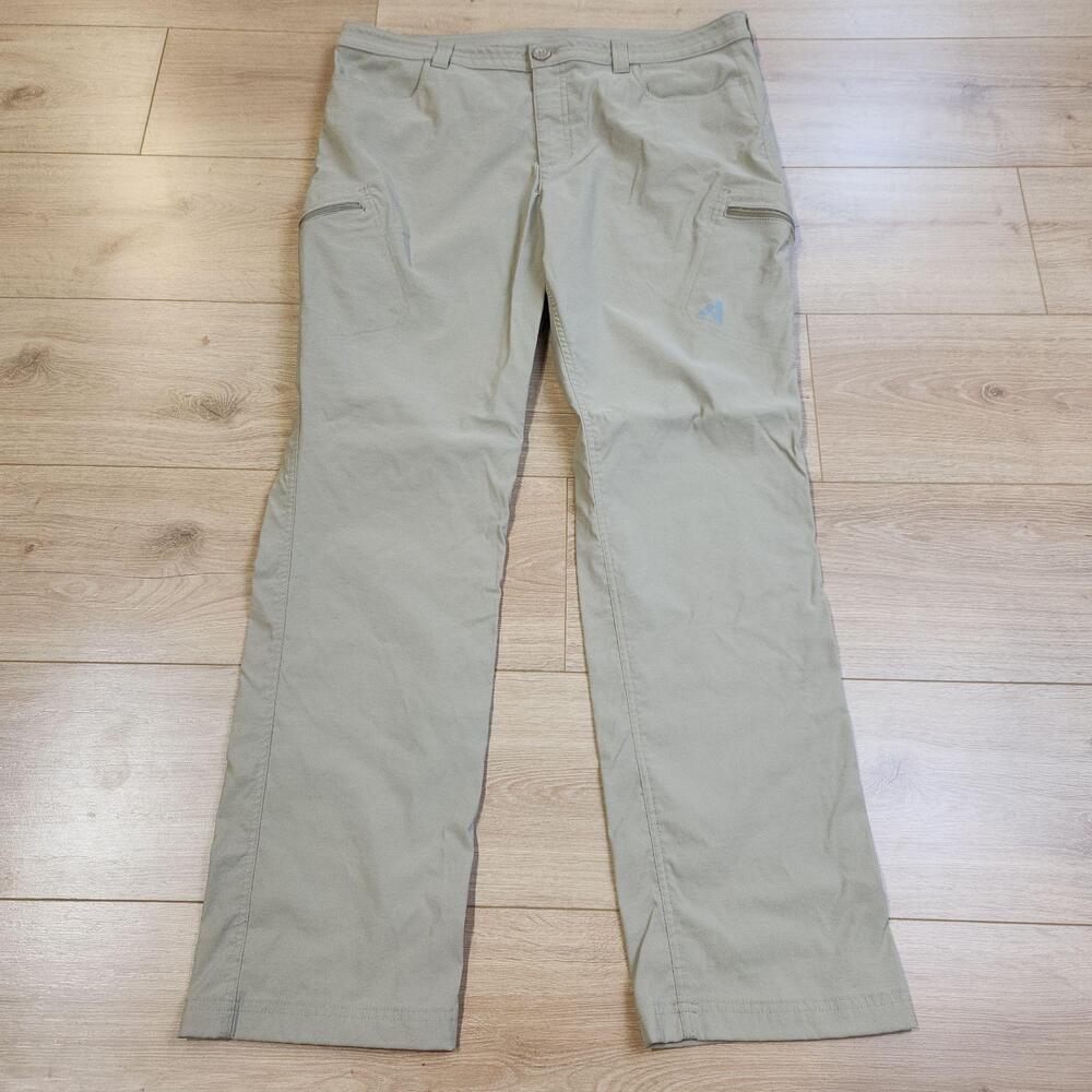 Eddie Bauer First Ascent Pants Womens 18 Beige Straight Leg Stretch Hiking